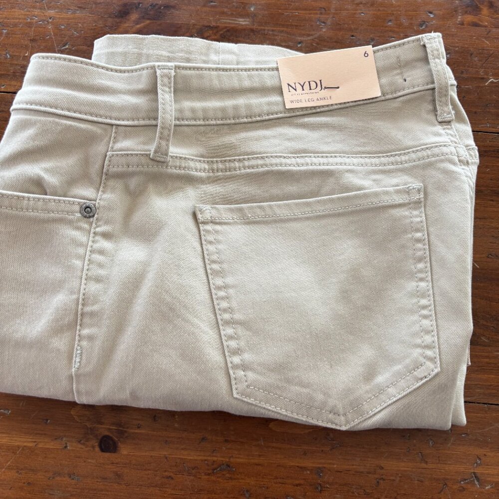 NYDJ - Teresa Wide Leg Ankle Jeans - Feather -  size 6 - NWT - Picture 4 of 8